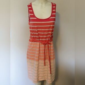 Tommy Hilfiger cotton summer stripped coral dress